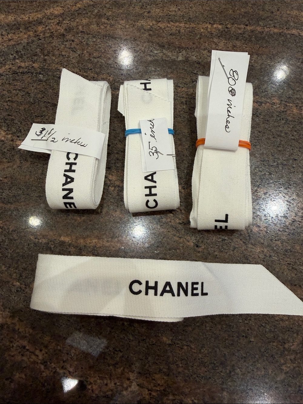 Chanel 1” Ribbon - Set of 4